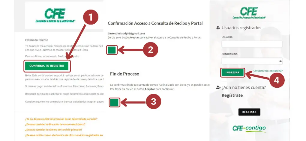 checar factura de luz CFE en linea