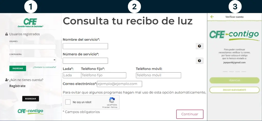 Consultar Recibo CFE en Linea